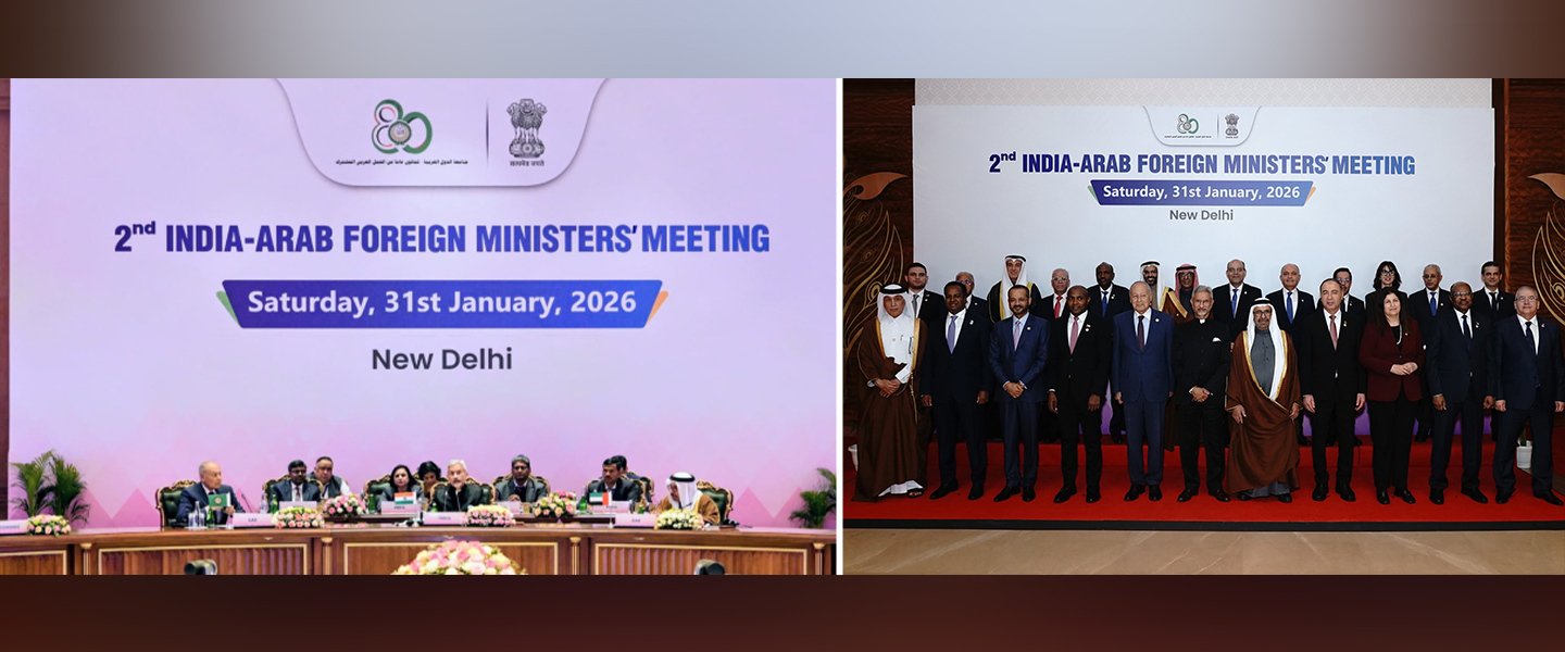 Minister of External Affairs of India, H.E. Dr. S. Jaishankar, co-chairs the 2nd India-Arab Foreign Ministers’ Meeting in New Delhi. He highlighted the importance placed by India on its ties with the Arab world. 31 January 2026, New Delhi.